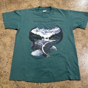 Vintage Wilderness Spirit Alask T Shirt Eagle Size Large Single Stitch Anvil